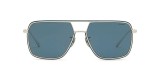 Chopard Sunglass SCHF83M E70P 60عینک آفتابی شوپارد 83 مربعی 60 میلی متری عدسی آبی و فریم تیتانیوم نقره ای مشکی| عینک نور