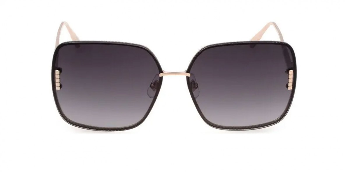 Chopard Sunglass SCHF72M 0300 62عینک آفتابی شوپارد 72 مربعی 62 میلی متری عدسی دودی و فریم تیتانیوم مشکی| عینک نور