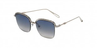 Chopard Sunglass SCHD45S 0A39 57عینک آفتابی شوپارد 45 مربعی 57 میلی متری عدسی آبی صورتی و فریم فلزی نقره ای| عینک نور