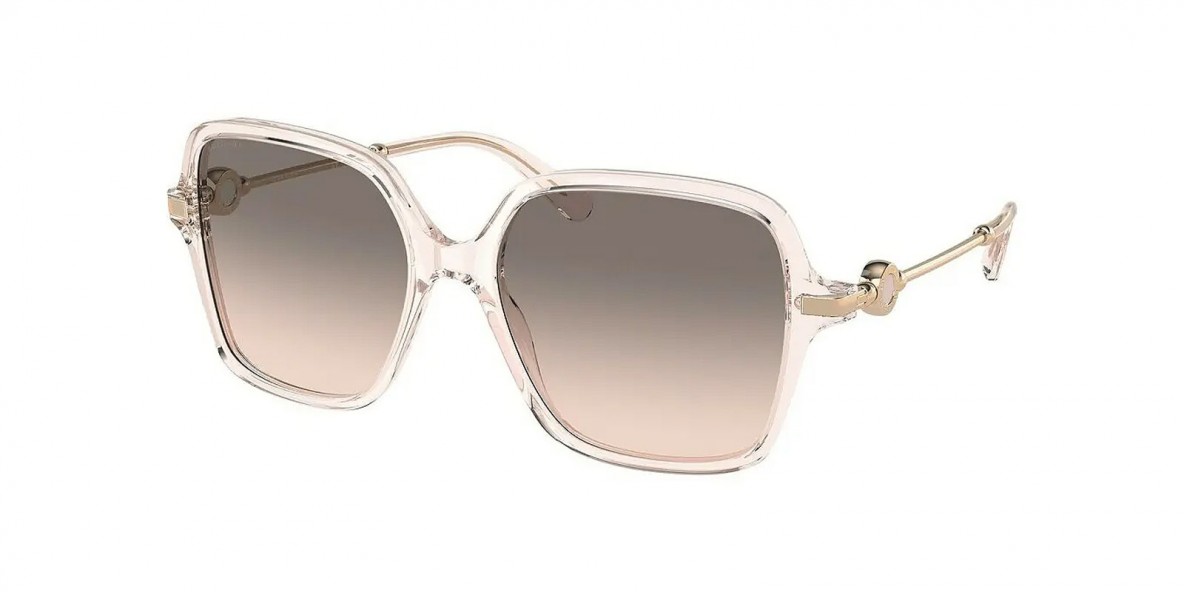 Bvlgari Sunglass BV8248 54703B 55عینک آفتابی بولگاری 8248 مربعی 55 میلی متری عدسی دودی صورتی و فریم نایلونی صورتی| عینک نور