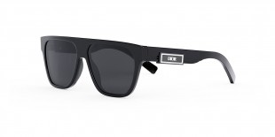 Dior Sunglass DIOR B23_S3I 10A0 57عینک آفتابی دیور 23 مربعی 57 میلی متری عدسی دودی و فریم کائوچو مشکی| عینک نور