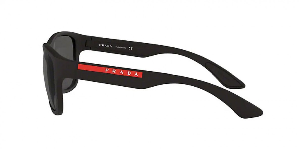 Prada Sport PS01US DG05S0 59 عینک آفتابی پرادا 01 مربعی 59 میلی متری عدسی دودی و فریم نایلونی مشکی| عینک نور