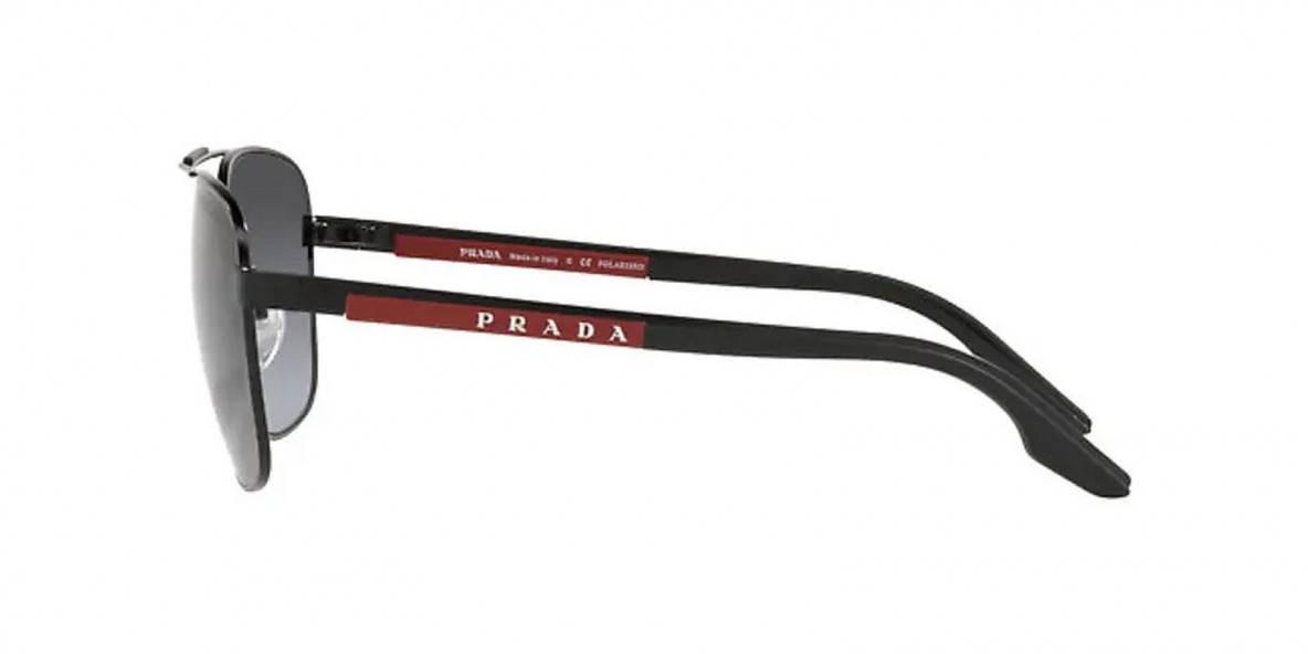 Prada Sport PS53XS 1BO6G0 60 عینک آفتابی پرادا 53 خلبانی 60 میلی متری عدسی دودی و فریم فلزی مشکی| عینک نور