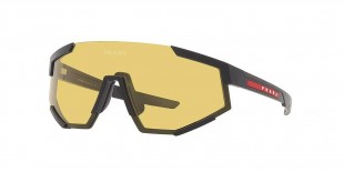 PradaSport PS04WS DG004Q 39 عینک آفتابی پرادا 04 پیوسته 39 میلی متری عدسی زرد و فریم نایلونی مشکی| عینک نور
