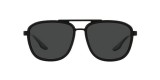 PradaSport PS50XS 08O02G 60 عینک آفتابی پرادا 50 خلبانی 60 میلی متری عدسی دودی و فریم فلزی مشکی| عینک نور