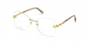 Swarovski Optic SK5381 030 عینک طبی سواروسکی 5381 پروانه ای 54 میلی متری و فریم فلزی طلایی| عینک نور