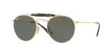 Ray-Ban 3747S 000001 50 عینک آفتابی ریبن گرد دوپل مدل 3747 مناسب خانم ها و آقایان با عدسی سبز کلاسیک