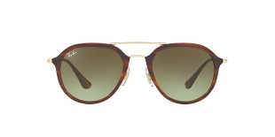 Ray-Ban 4253S 0820A6 53 عینک آفتابی ریبن خلبانی با طراحی جدید مدل 4253 مناسب خانم ها و آقایان قهوه ای هاوانا با عدسی سایه روشن س