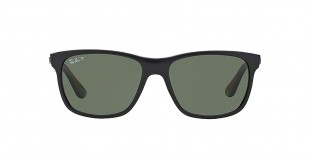 RayBan 4181S 06019A 57عینک آفتابی ریبن 4181 مستطیلی 57 میلی متری عدسی سبز و فریم نایلونی مشکی| عینک نور