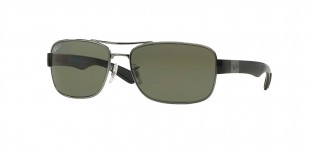 RayBan 3522S 00049A 64عینک آفتابی برند ریبن مدل 3522 مناسب آقایان با عدسی سبز پلاریزه